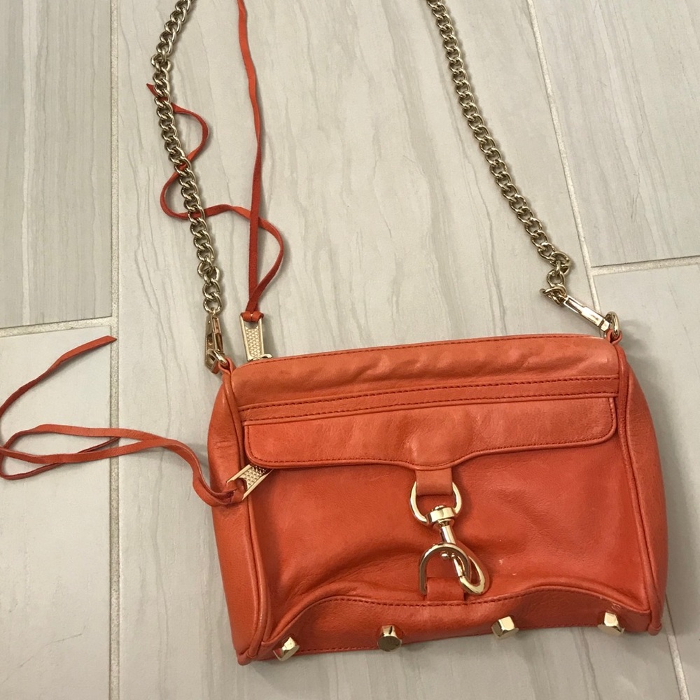 Rebecca Minkoff orange mini Mac